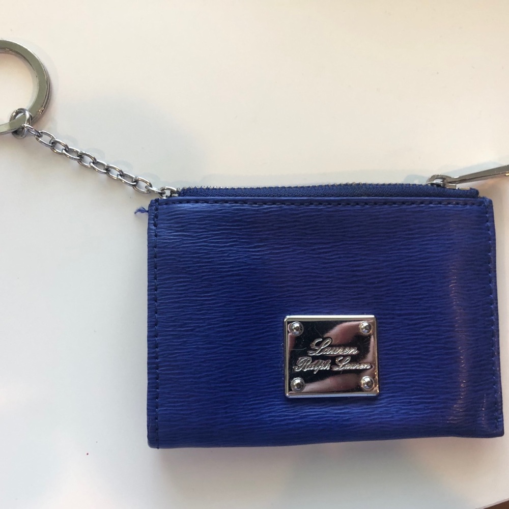 Ralph Lauren Leather Coin Purse with Key Chain